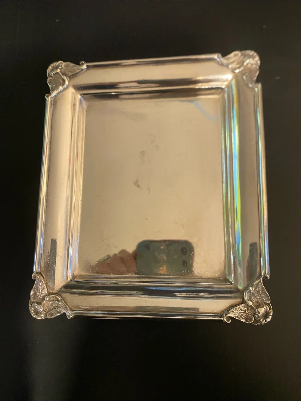 Silver Butter Dish with Handle